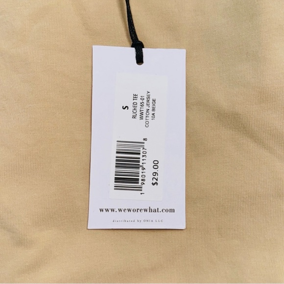 WeWoreWhat Beige Cotton Jersey Tee - Picture 3 of 3